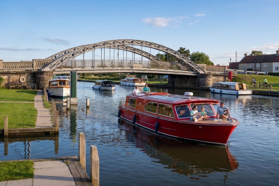 A boat on the river near St Olaves bridge